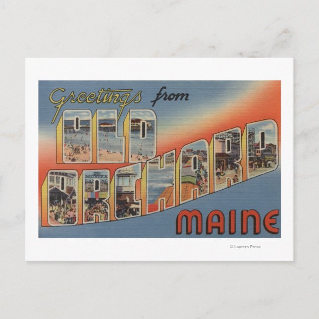 Carte Postale Old Orchard, Maine - Grandes scènes de lettres (Devant)