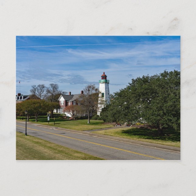 Carte Postale Old Point Comfort Lighthouse - Hampton, Virginie (Devant)