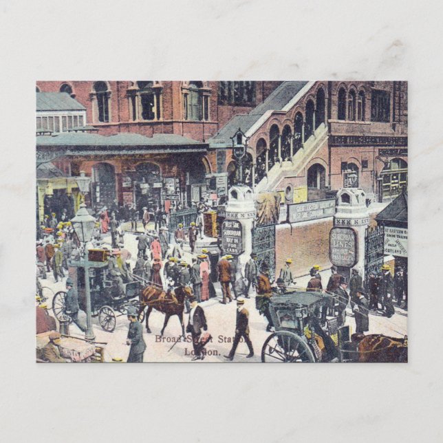 Carte Postale Old Postcard - Broad St Station, Londres (Devant)