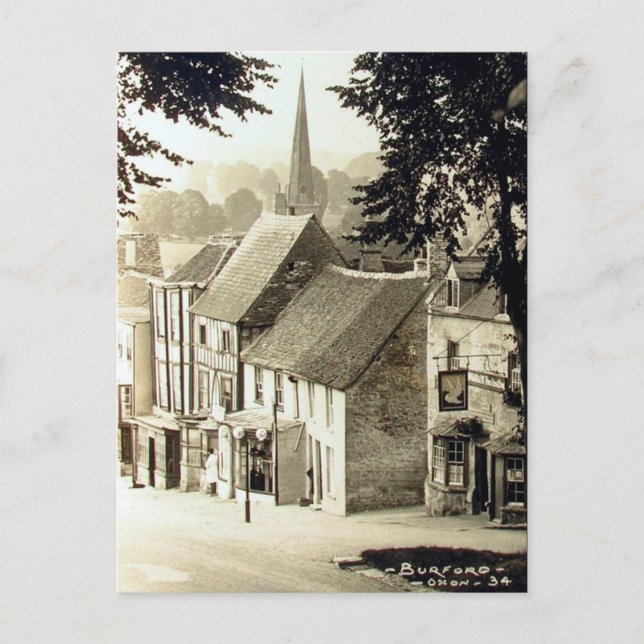 Carte Postale Old Postcard - Burford, Oxfordshire, Angleterre (Devant)