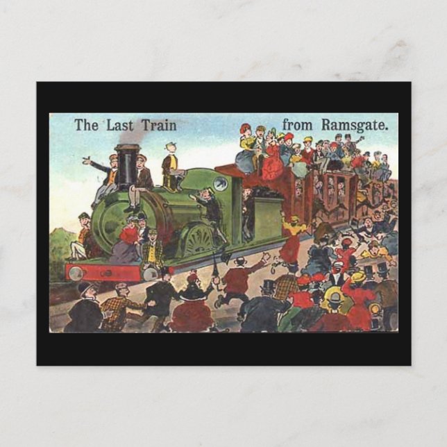 Carte Postale Old Postcard - Dernier train de Ramsgate (Devant)