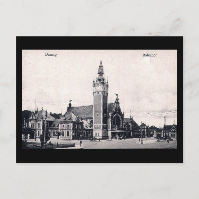 Carte Postale Old Postcard, Gdansk/Danzig - Gare (Devant)