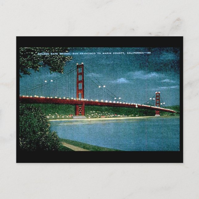 Carte Postale Old Postcard - Golden Gate Bridge, San Francisco (Devant)