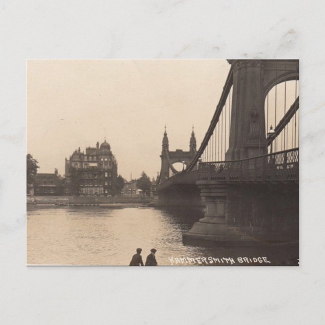 Carte Postale Old Postcard - Hammersmith Bridge, Londres (Devant)