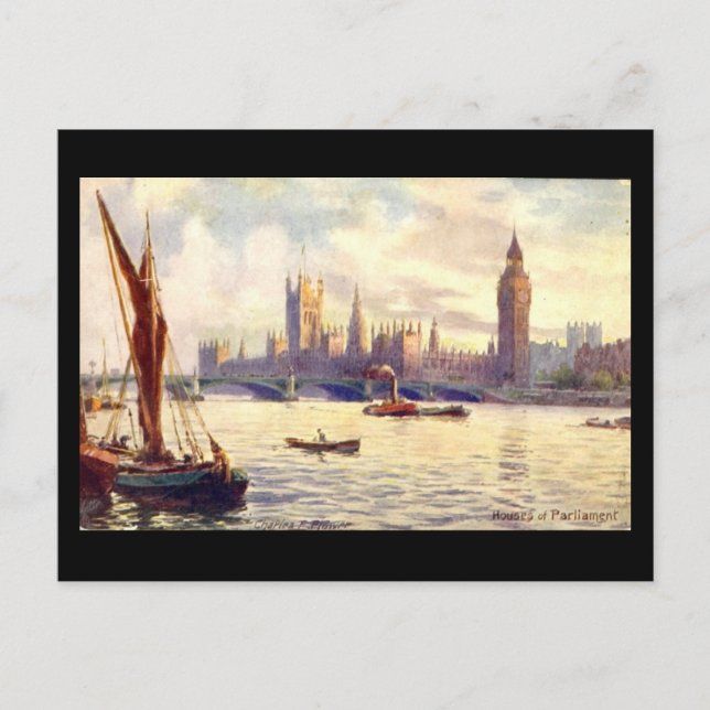 Carte Postale Old Postcard - Londres, Chambres du Parlement (Devant)