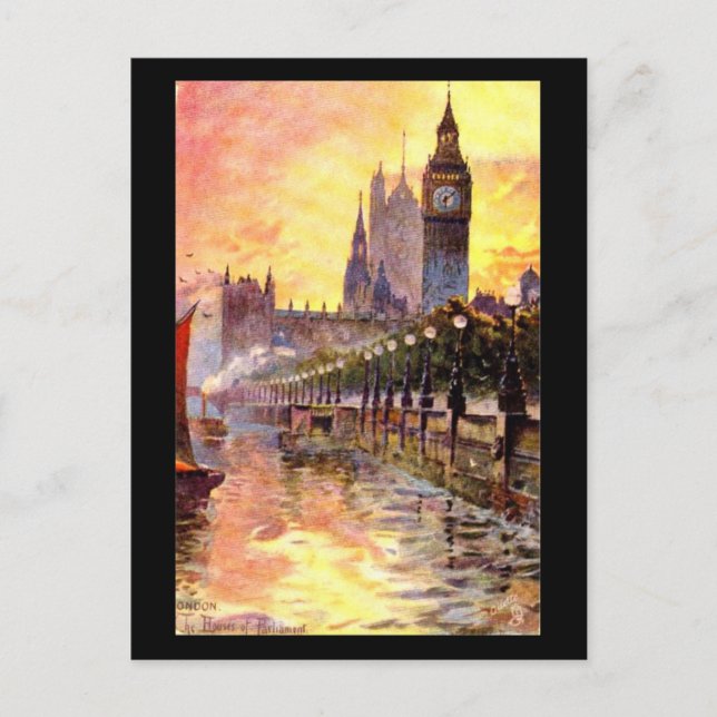 Carte Postale Old Postcard - Londres, Chambres du Parlement (Devant)