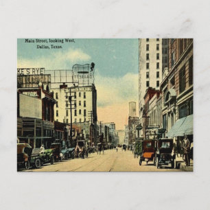 Carte Postale Old Postcard - Main Street, Dallas, Texas