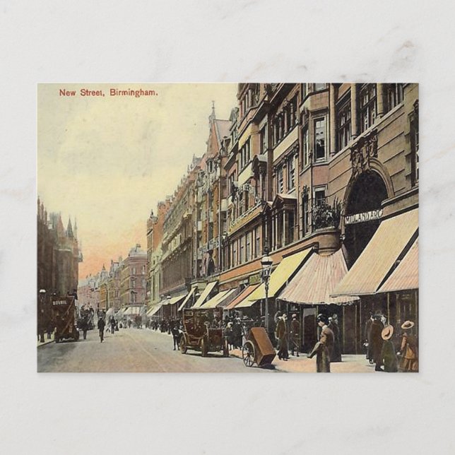 Carte Postale Old Postcard - New Street, Birmingham (Devant)