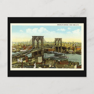Carte Postale Old Postcard - New York City, Brooklyn Bridge