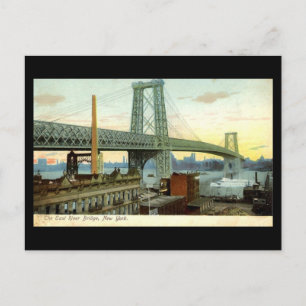 Carte Postale Old Postcard, New York City, Williamsburg Bridge