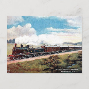 Carte Postale Old Postcard - Ostende - Train d'Express de Bruxel