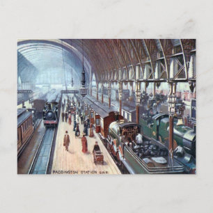 Carte Postale Old Postcard - Paddington Station, Londres