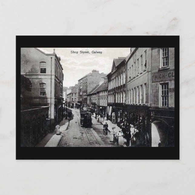 Carte Postale Old Postcard - Shop St, Galway, Irlande (Devant)
