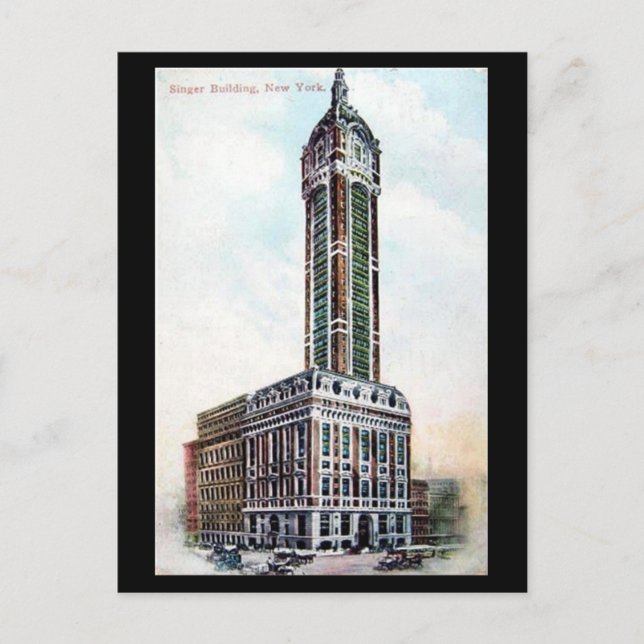 Carte Postale Old Postcard - Singer Building, New York, 1911 (Devant)