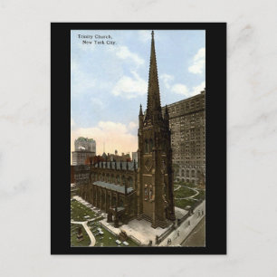 Carte Postale Old Postcard, Trinity Church, New York City