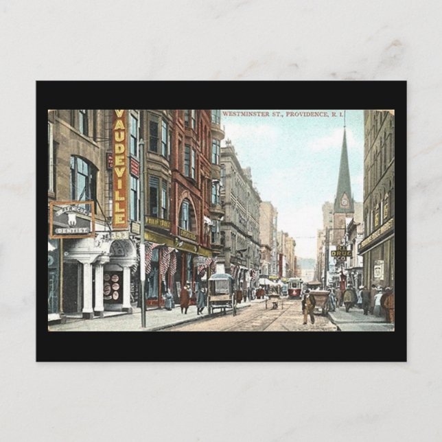 Carte Postale Old Postcard - Westminster St, Providence RI (Devant)