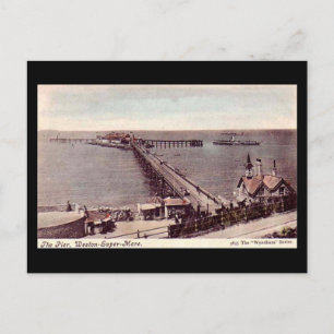Carte Postale Old Postcard, Weston-super-Mare, la jetée