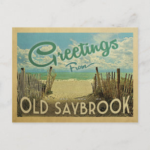 Carte Postale Old Saybrook Beach Vintage voyage