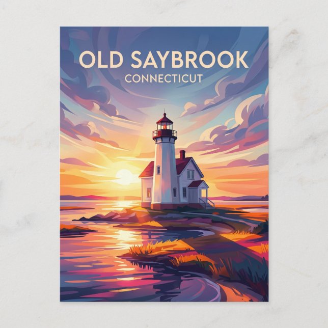 Carte Postale Old Saybrook, Connecticut, États-Unis (Devant)