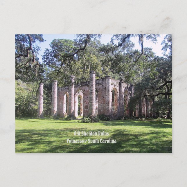 Carte postale Old Sheldon Ruins Church (Devant)
