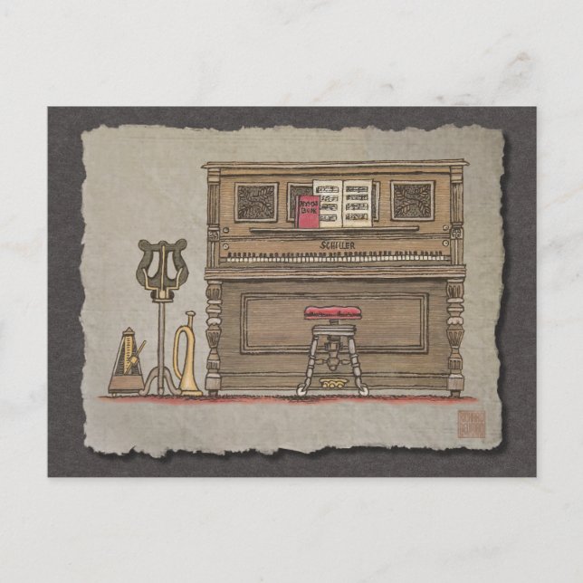 Carte Postale Old Upright Piano (Devant)