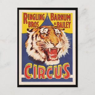 Carte Postale Old vintage tiger circus poster 1900 s