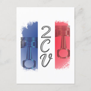 Carte Postale Oldtimer 2cv Ente France