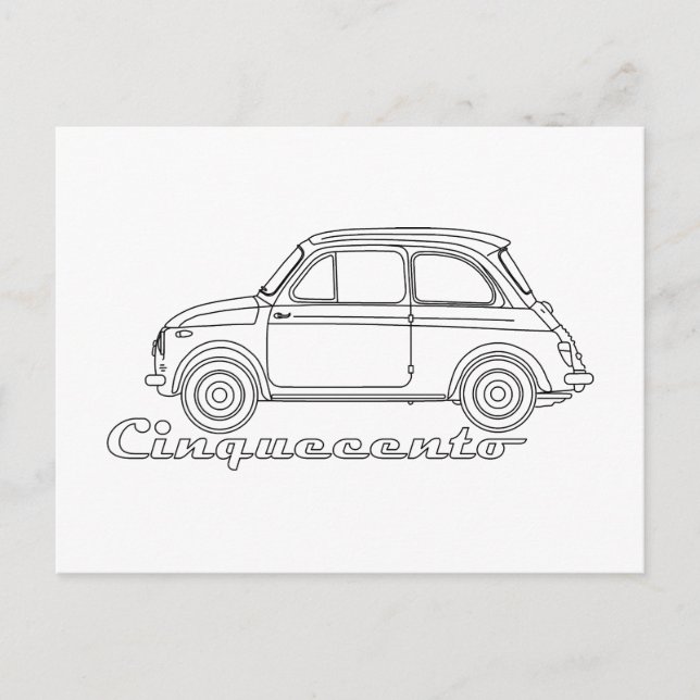Carte Postale Oldtimer Cinquecento Der PUCH 500 (Devant)