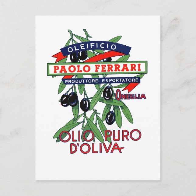 Carte Postale olio ferrari (Devant)