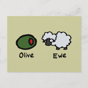 Carte Postale Olive Ewe