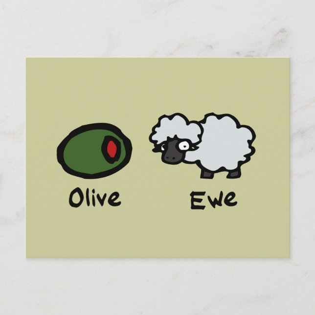 Carte Postale Olive Ewe (Devant)