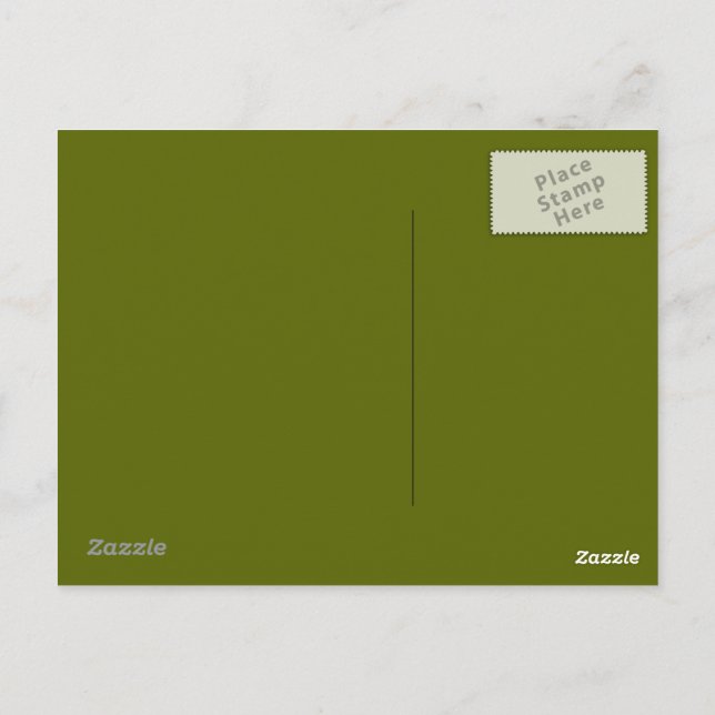 Carte postale Olive Green (Dos)
