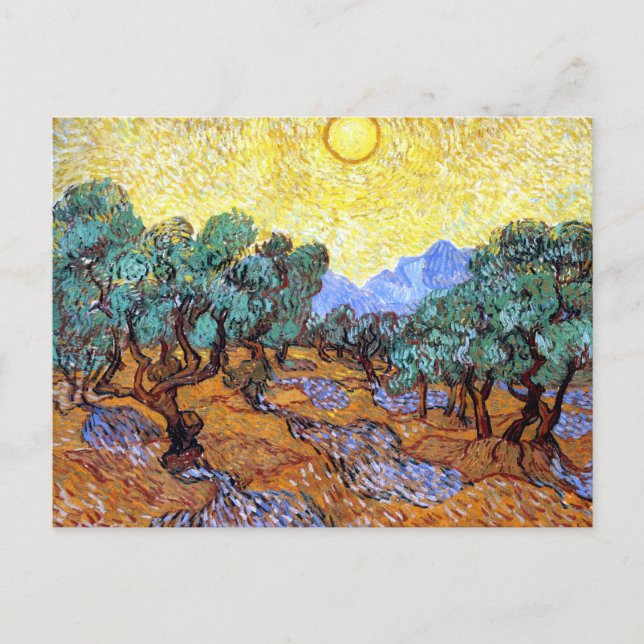 Carte Postale Olive Trees in the Sun Van Gogh (Devant)