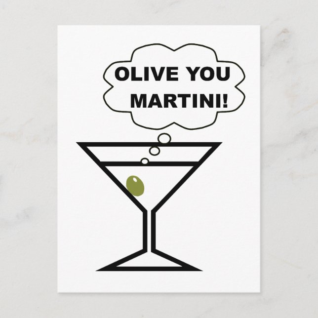 Carte Postale Olive vous Martini (Devant)