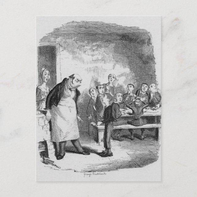 Carte Postale Oliver en demande plus (Devant)