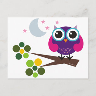 Carte Postale oliver, le hibou