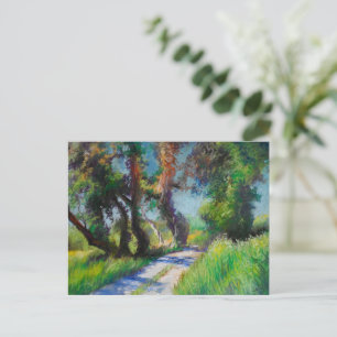 Carte Postale Oliviers au bord de la mer – Pastel méditerranéen