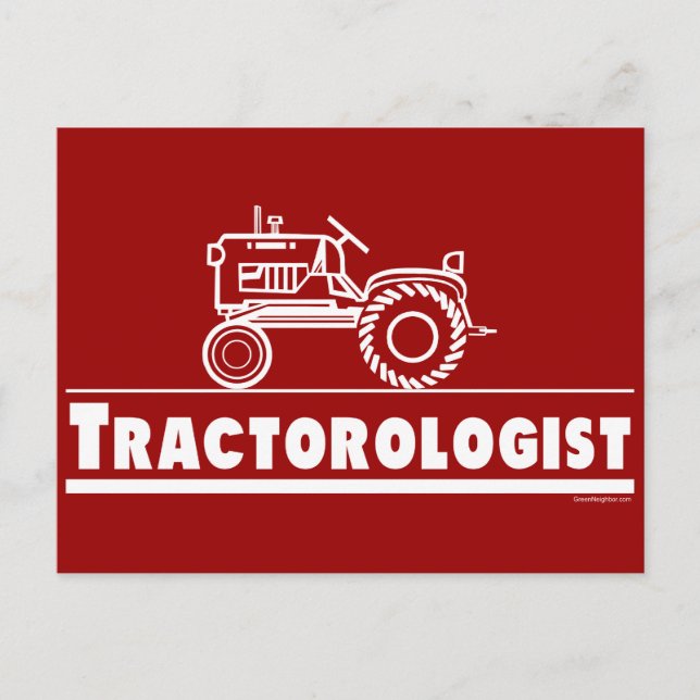 Carte Postale Ologiste de tracteur RED (Devant)