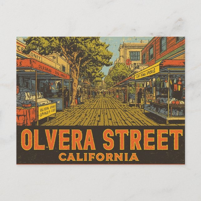 Carte Postale Olvera Street Californie (Devant)