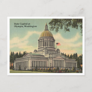 Carte Postale Olympia vintage, Washington State Capitol Building