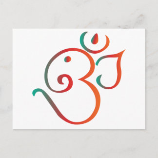 Carte Postale OM-ganpati-vert-orange