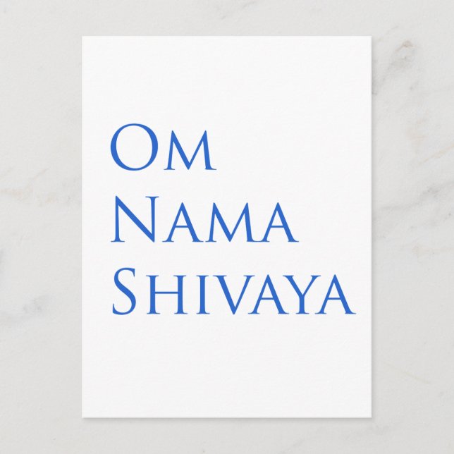 Carte Postale Om Nama Shivaya (Devant)