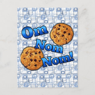 Carte Postale Om Nom Nom, Mème Love Cookies