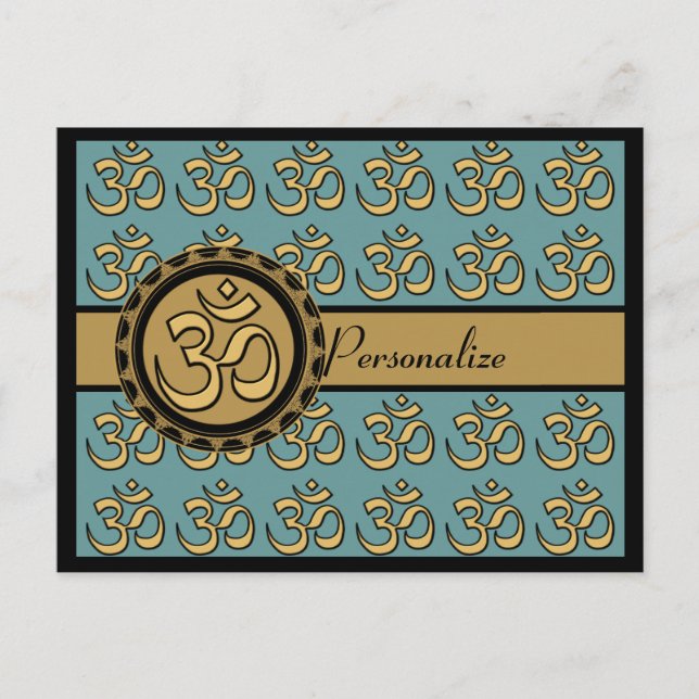 Carte postale Om Personnaliser-Choisir la couleur  (Devant)