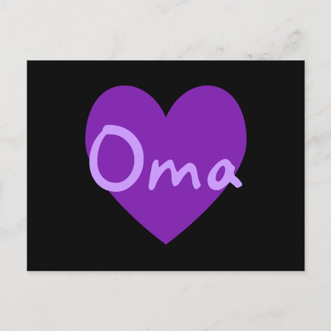 Carte Postale Oma en violet (Devant)