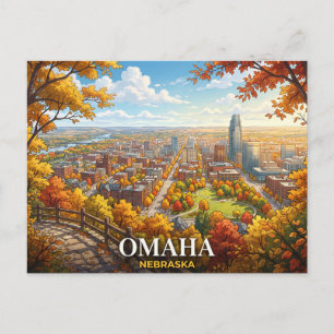 Carte Postale Omaha Nebraska Anime Voyage Paysage urbain d'aut