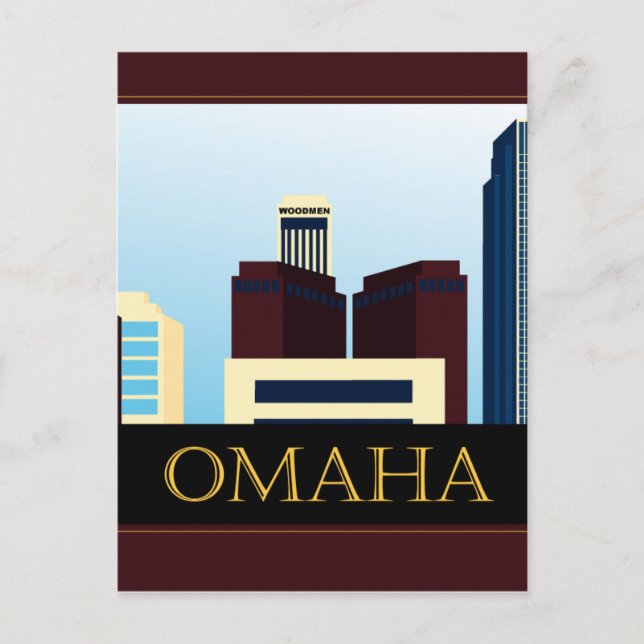 Carte Postale Omaha Skyline (Devant)