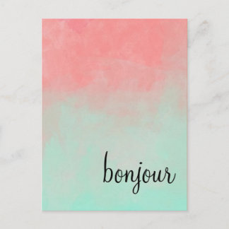 Carte postale Ombre Bonjour