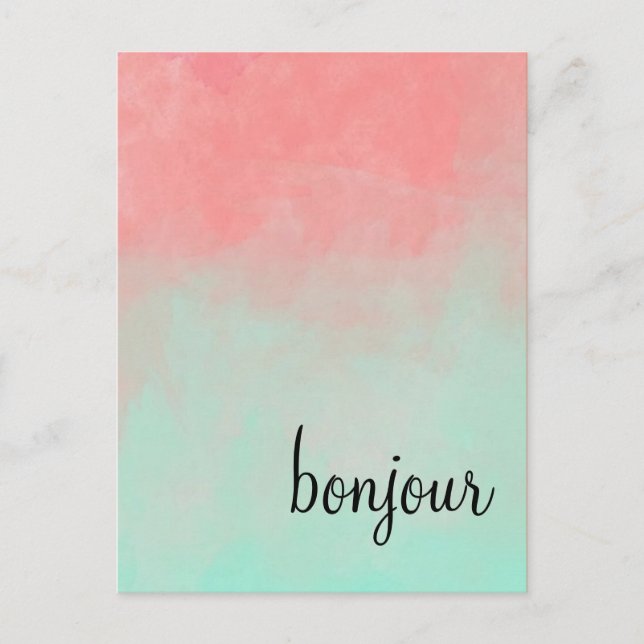 Carte postale Ombre Bonjour (Devant)