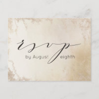 Ombre Jaune Or Frosted Mariage Choix de repas RSVP